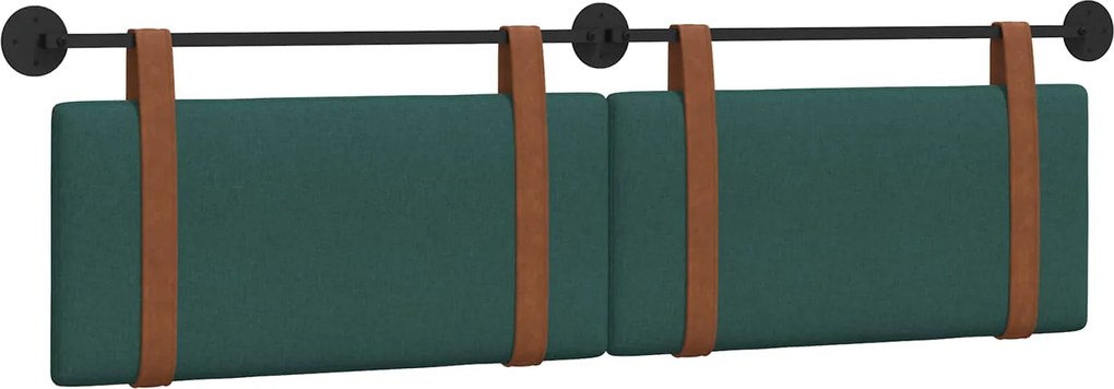 vidaXL Cap de pat suspendat Verde închis 170 x 55 x 5 cm PU antic