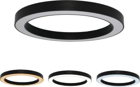 Plafonieră LED, 100 W, 230 V, 3000/4000/6500 K, Ø 100 cm, neagră