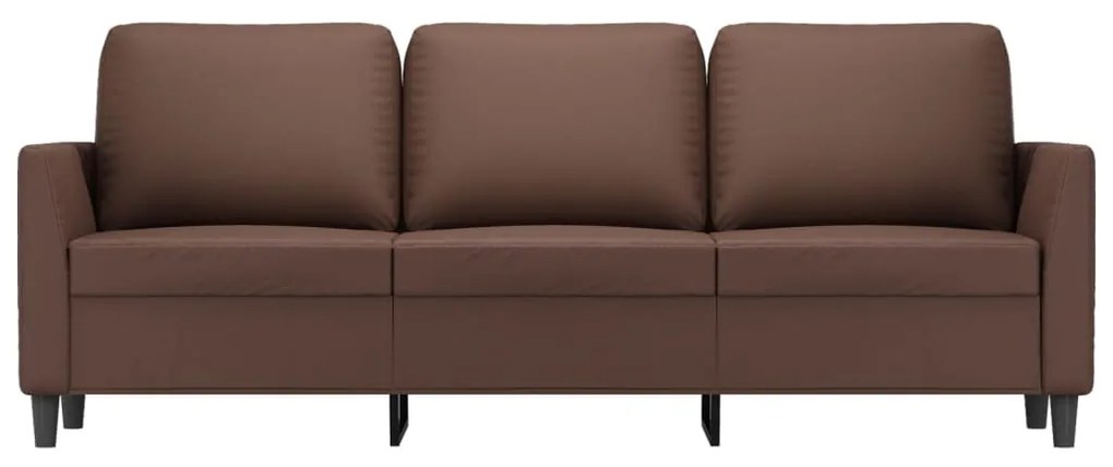 Canapea cu 3 locuri, maro, 180 cm, piele ecologica Maro, 200 x 77 x 80 cm