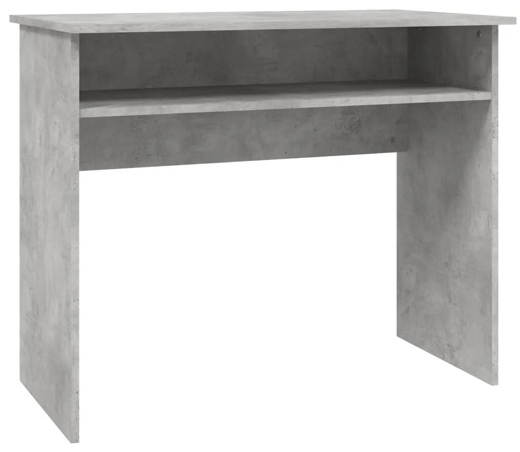 801174 vidaXL Birou, gri beton, 90 x 50 x 74 cm, lemn prelucrat