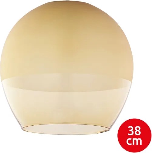 BRILAGI-LED Lustră pe cablu RETRO GLASS 1xE27/60W/230V crom mat/bej fumuriu