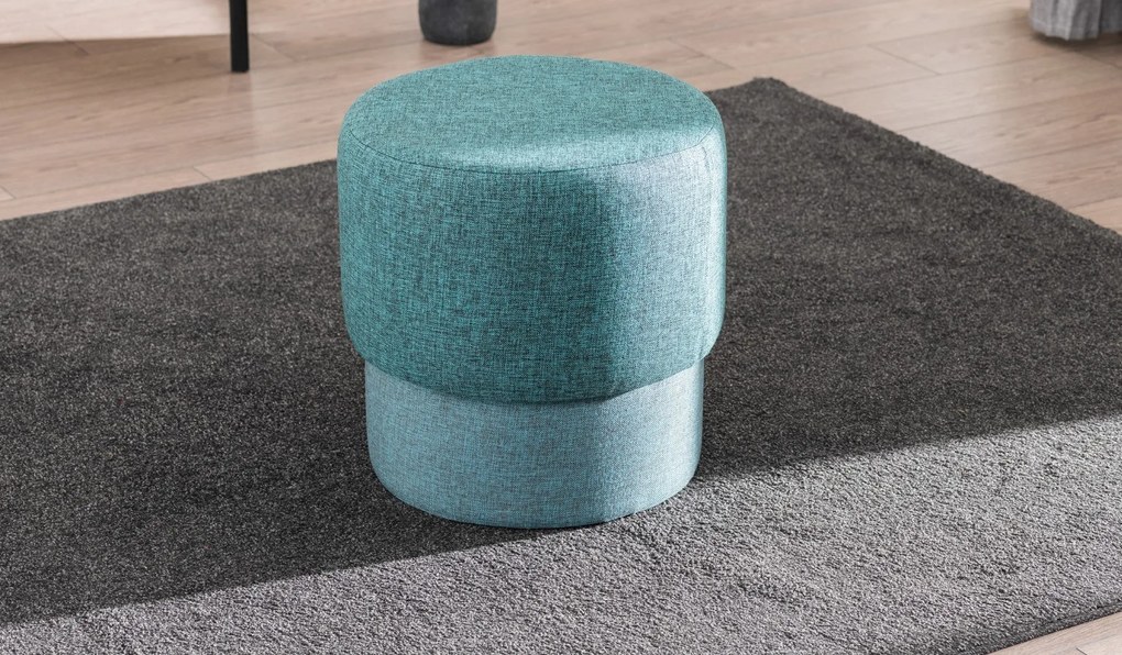 Taburet tapițat Felix - Turquoise