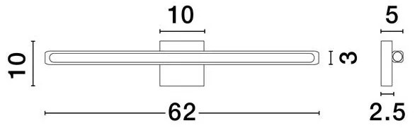 Aplica LED petru baie design minimalist IP54 LIOS