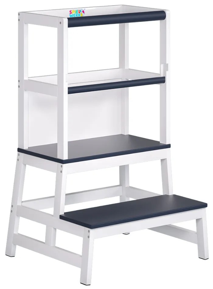 Spielwerk Turn de învățare PLAY din pin, 93x56x49, albă/antracit