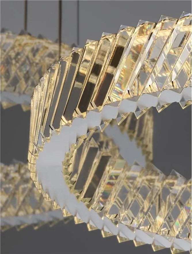 Lustra suspendata LED, cristale sticla ARIETTA