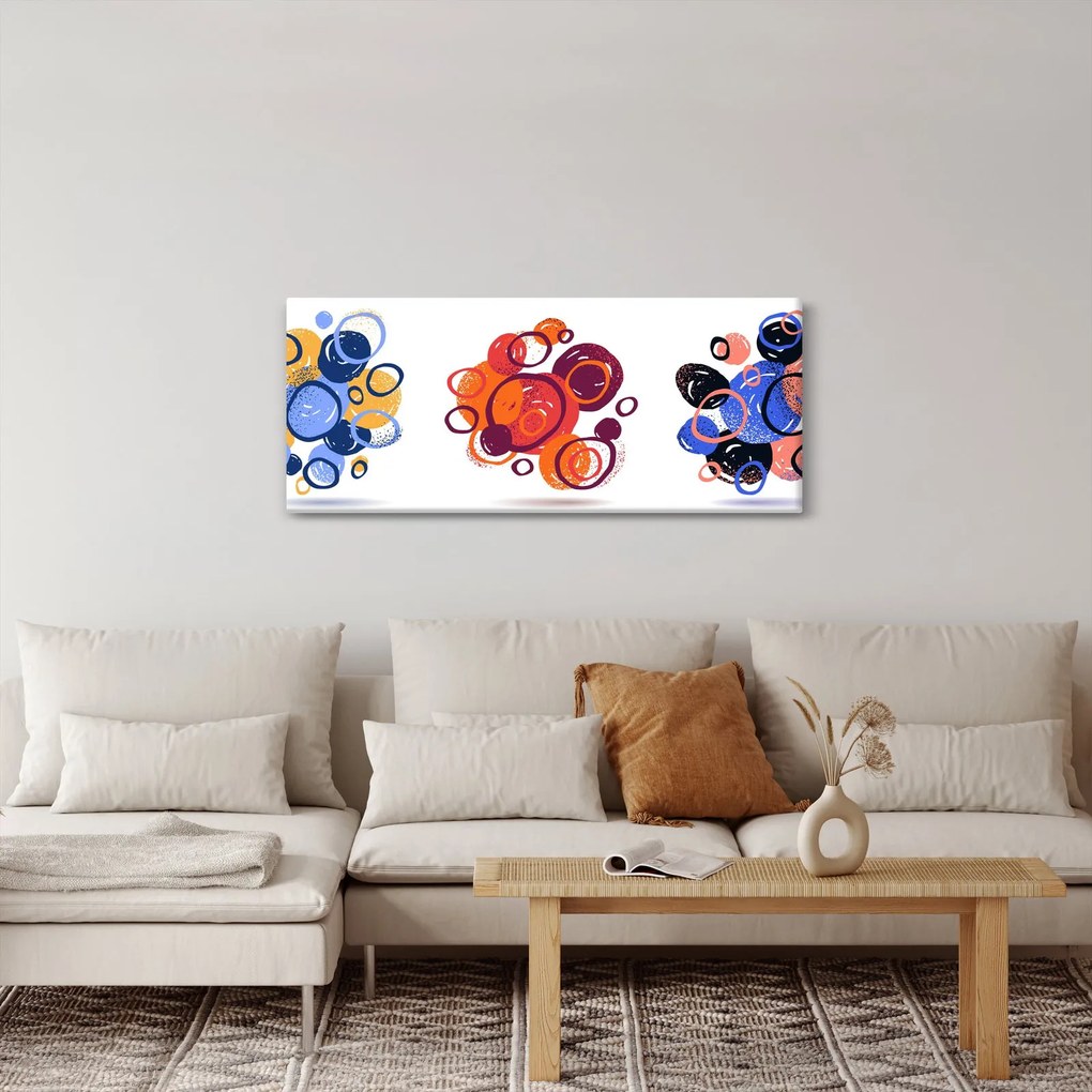 Tabloul cercuri colorate (120x50 cm)