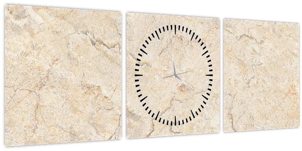 Tablou - Placă de marmură (cu ceas) (90x30 cm)