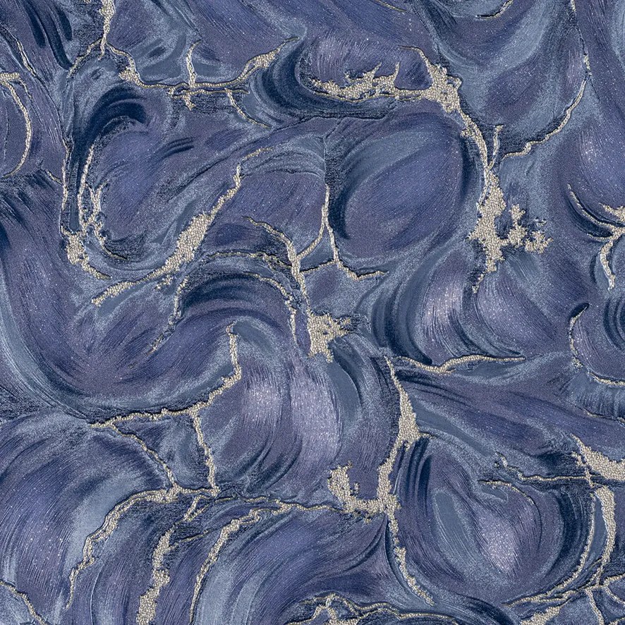 Tapet de lux albastru texturat, vinil, model B118