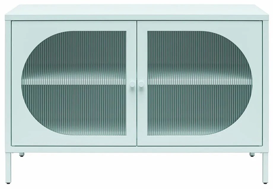 Vitrină albastru-deschis din metal 100x64x40 cm Luna – Støraa