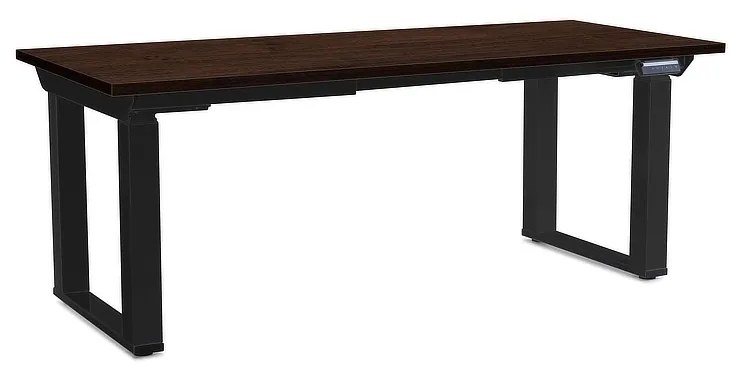 Masă înălțime reglabilă OfficeTech Strong 180 x 80 cm, picioare negre, wenge