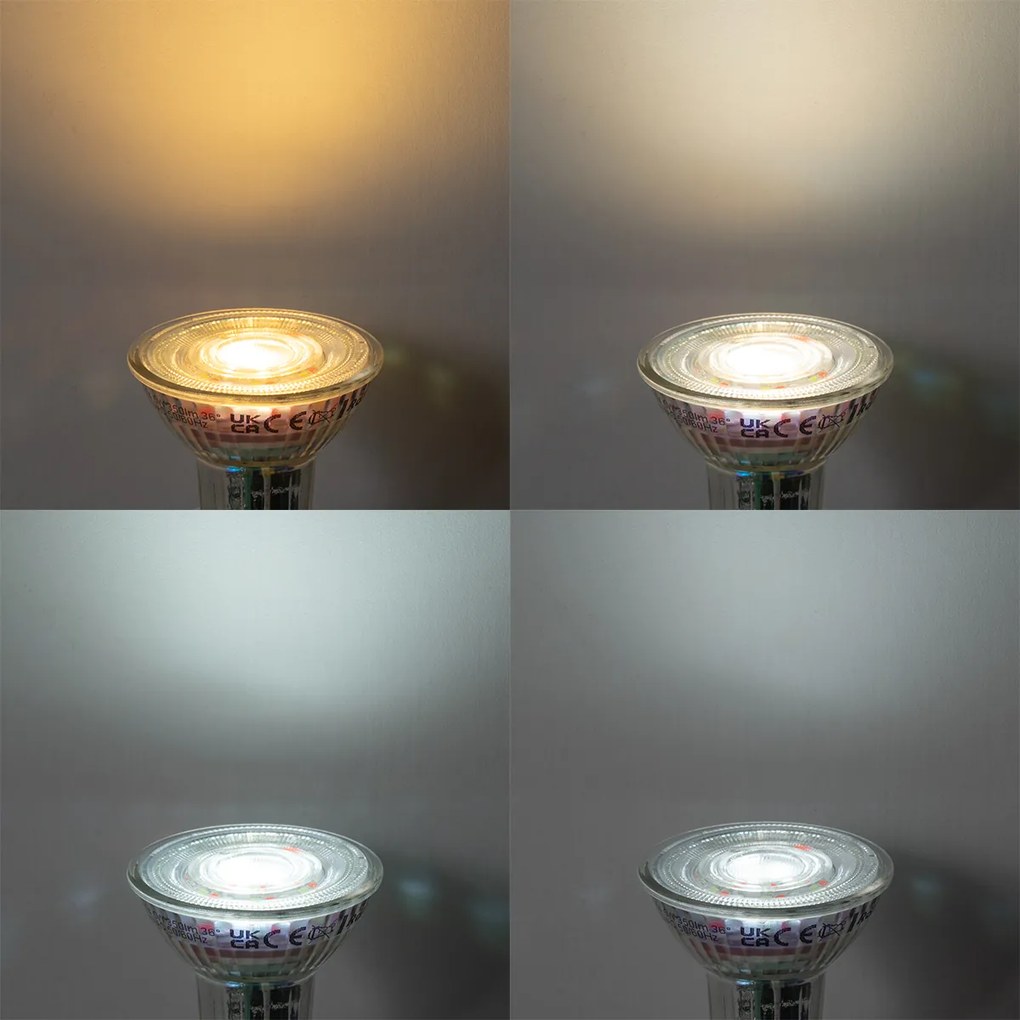 Set de 5 becuri LED inteligente GU10 50 Luminoase RGBW 4,5W 350 lm 2700-6000K
