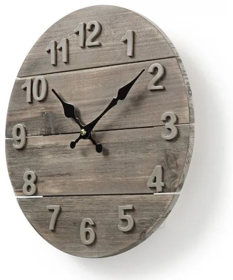 Ceas de perete Nedis CLWA002WD30 1xAA/1,5V lemn 30 cm