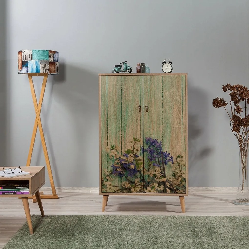 Dulap Mega Sonoma Oak Flowers I