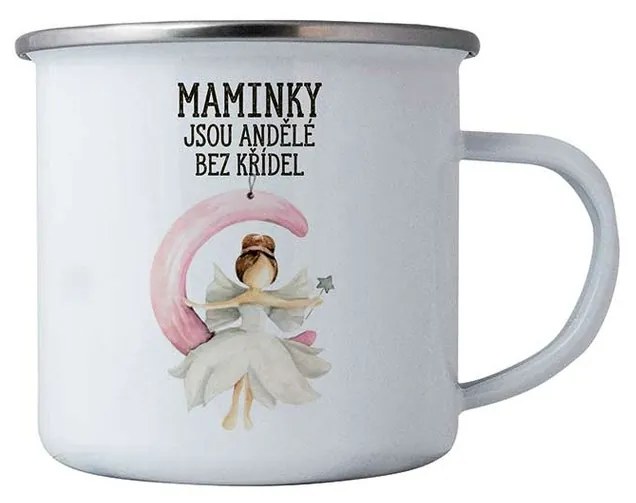 Bohemia Gifts Cană din tablă - Mamele sunt îngeri,350 ml