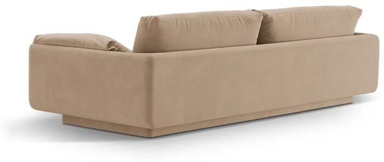 Canapea bej cu tapițerie din catifea 220 cm Torino – Micadoni