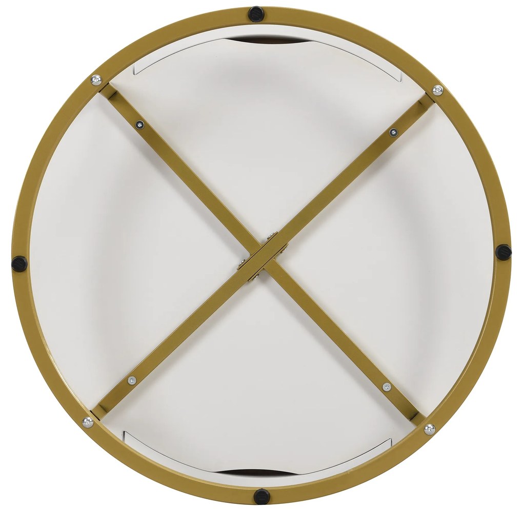 Set de Măsuțe de Cafea Suprapozabile Reglabile pe Înălțime cu Două Sertare, Design Elegant din MDF, 70x70x42/56,5 + 60x60x24 cm, Alb