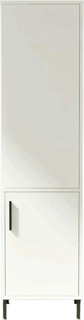 Dulap baie VI1-W, alb, PAL melaminat/metal, cu 2 usi, 45x36x174 cm
