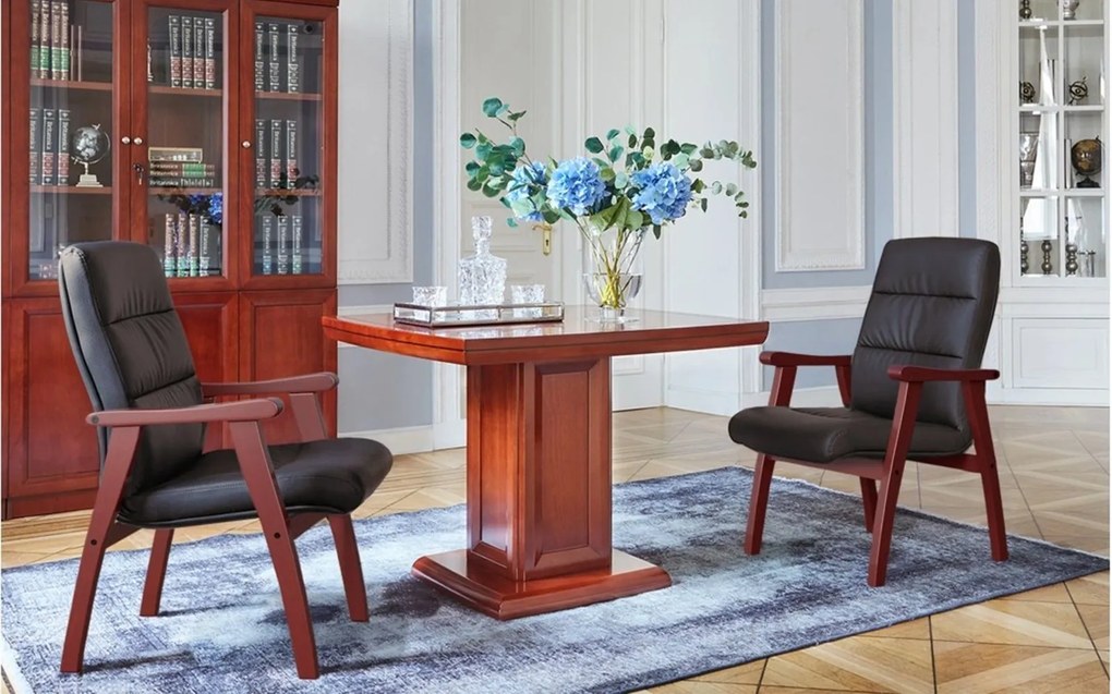 Scaun lemn masiv de conferința Toronto Personalizabil, 62 × 70 × 101 cm - Maro
