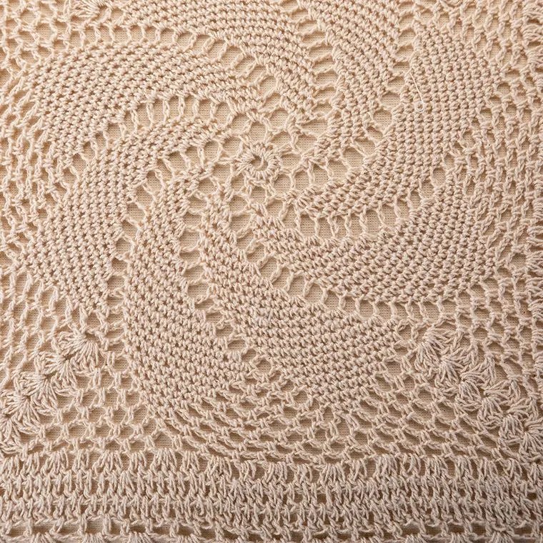 decoDoma Set de 3 fețe de pernă croșetate 40 x 40 cm