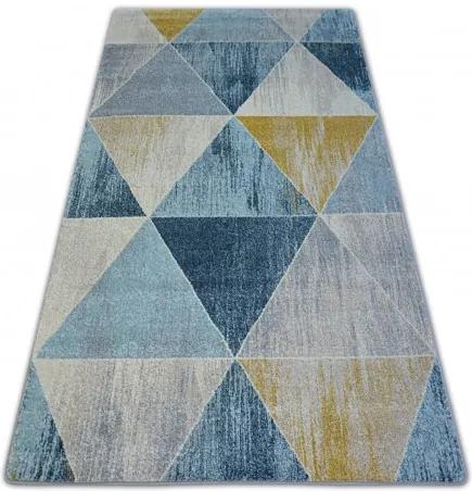 Covor Nordic Triangle albastru si crem G4584 80x150 cm