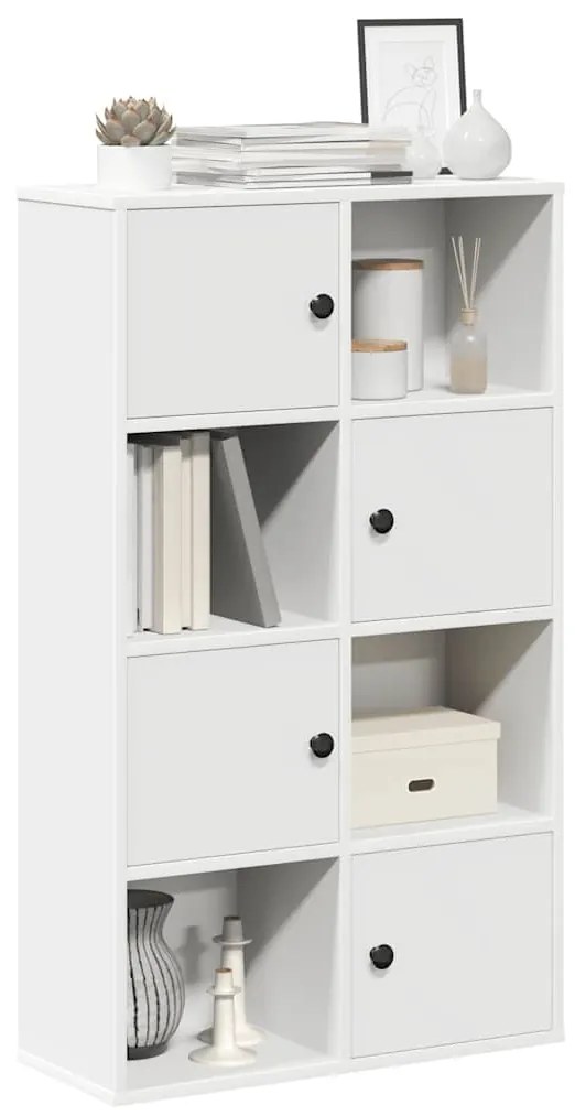 vidaXL Bibliotecă albă 60x24x101,5 cm din lemn prelucrat