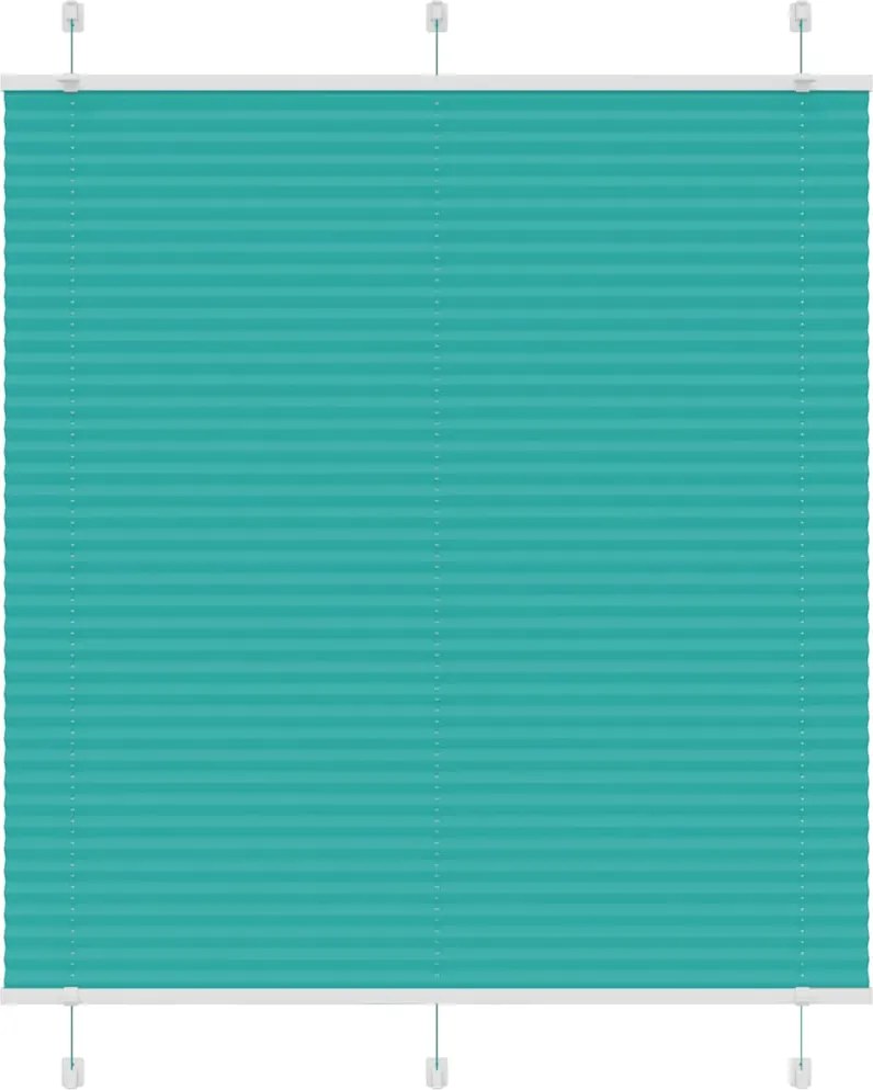 vidaXL Jaluzea plisată verde petrol 120x150 cm Lățime țesătură 119,4 cm