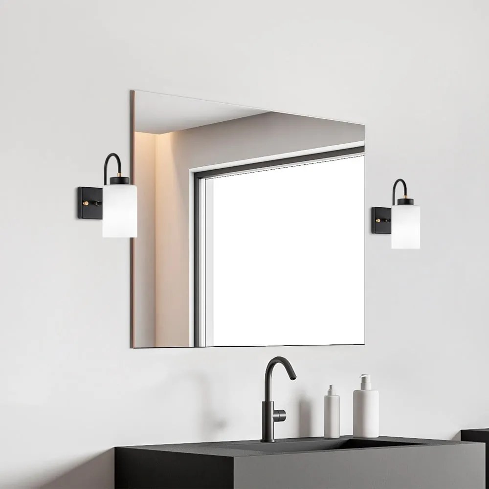 Aplică de perete neagră-albă ø 10 cm Duzsuz – Opviq lights