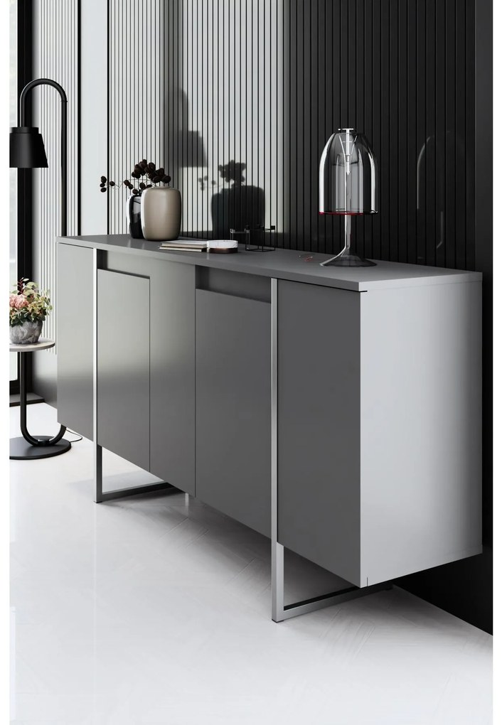 Mobilier living Luna set (antracit + Argintiu) . 1102304
