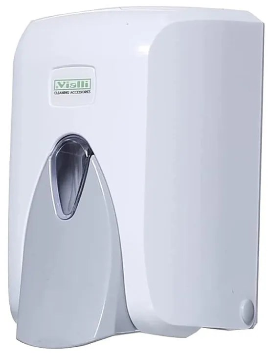 Dispenser pentru sapun lichid Vialli X18, 500 ml, Cu apasare, Alb/Gri