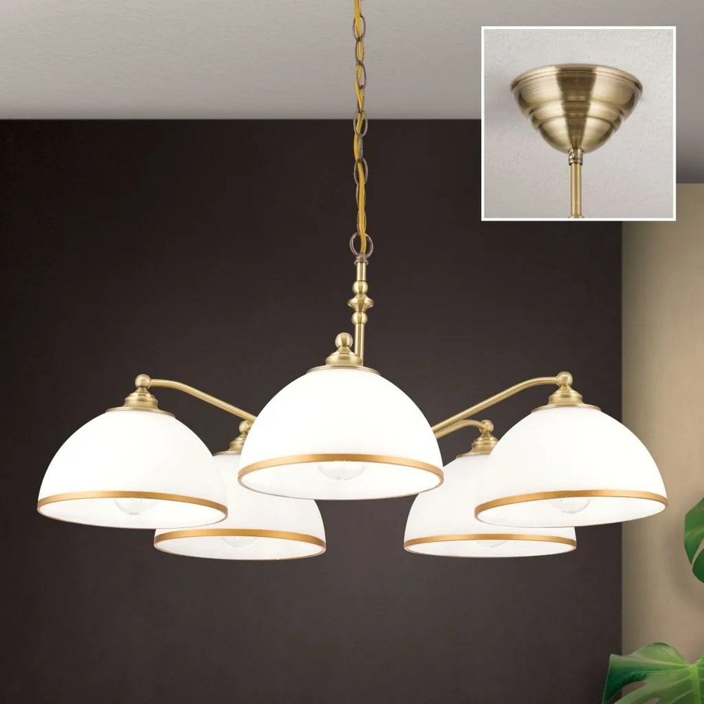 Lustra suspendata stil clasic OLD LAMP 5L patina
