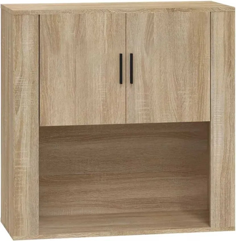 vidaXL Dulap de perete, stejar sonoma, 80x33x80 cm, lemn prelucrat