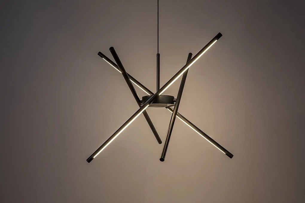 Lustra LED suspendata stil minimalist Henli2 negru