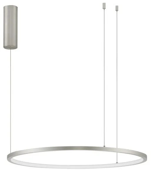 Lustra LED suspendata design modern circular TARQUIN D-60cm argintie