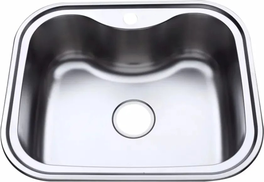 Chiuveta inox Inter Ceramic cu o cuva fara picurator finisaj inox satinat 58x48 cm