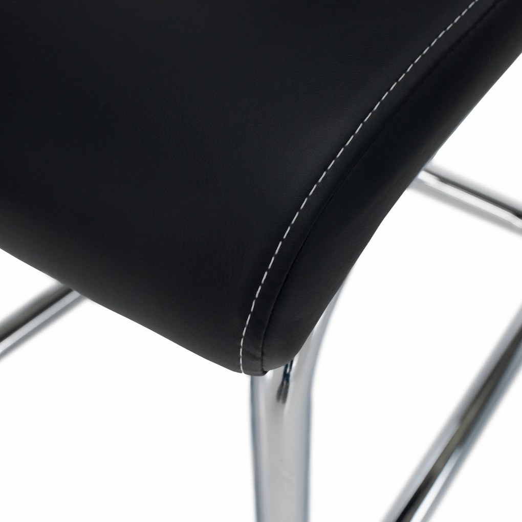 Scaun de sufragerie Abalia New (negru + Crom). 808094