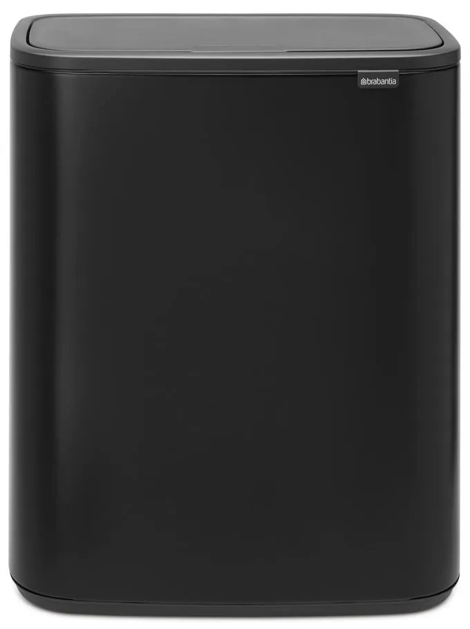 Coș de gunoi negru mat cu senzori de atingere din oțel 60 l Bo Touch Bin – Brabantia