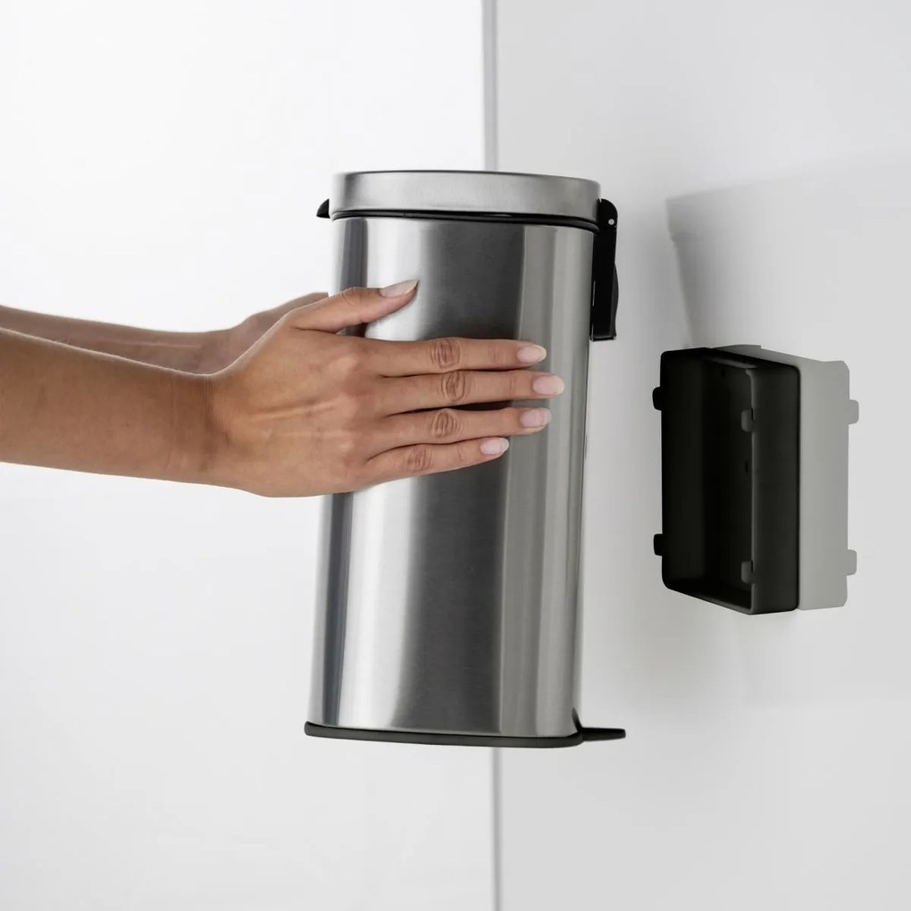 Wenko Coș de gunoi de perete Sare 5 l, inox