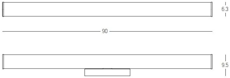 Aplica LED pentru baie design liniar Cleo 90cm