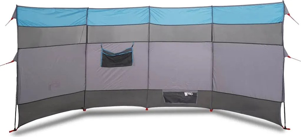 vidaXL Paravan de camping, albastru, 366x152x152 cm, impermeabil