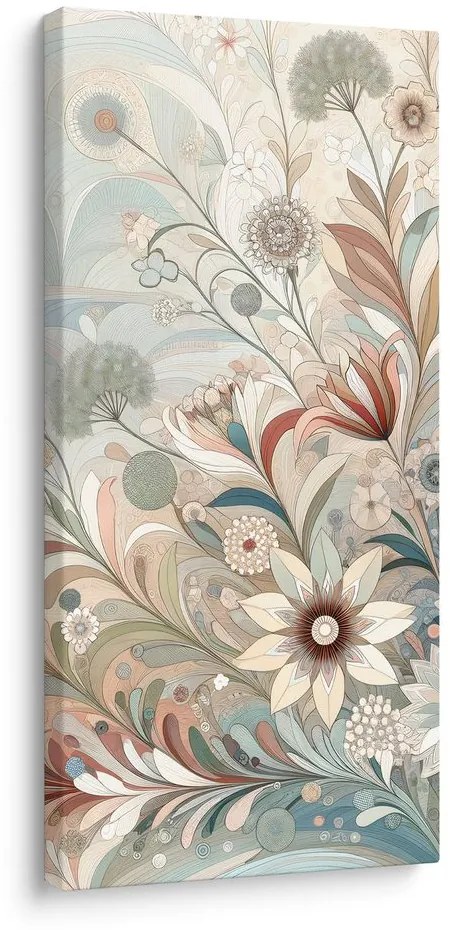 Tablou flori delicate în tonuri pastel