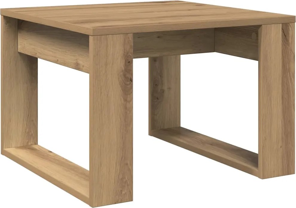 vidaXL Masă laterală, stejar artizanal, 50x50x35 cm, lemn prelucrat