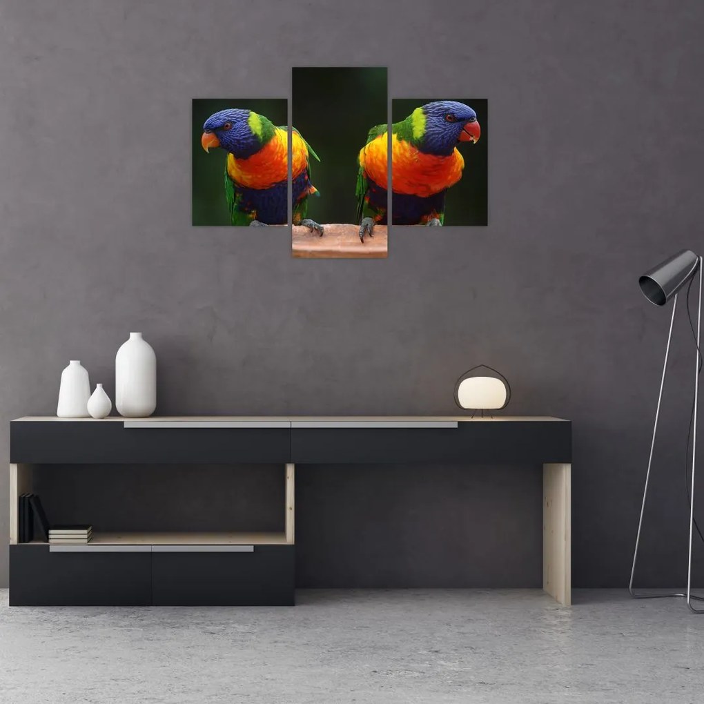 Tablou cu papagali (90x60 cm)