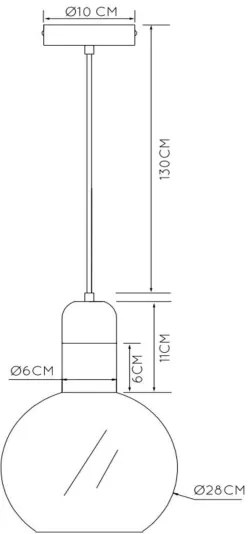 Lustră pe cablu JULIUS 1xE27/40W/230V Lucide 34438/28/65