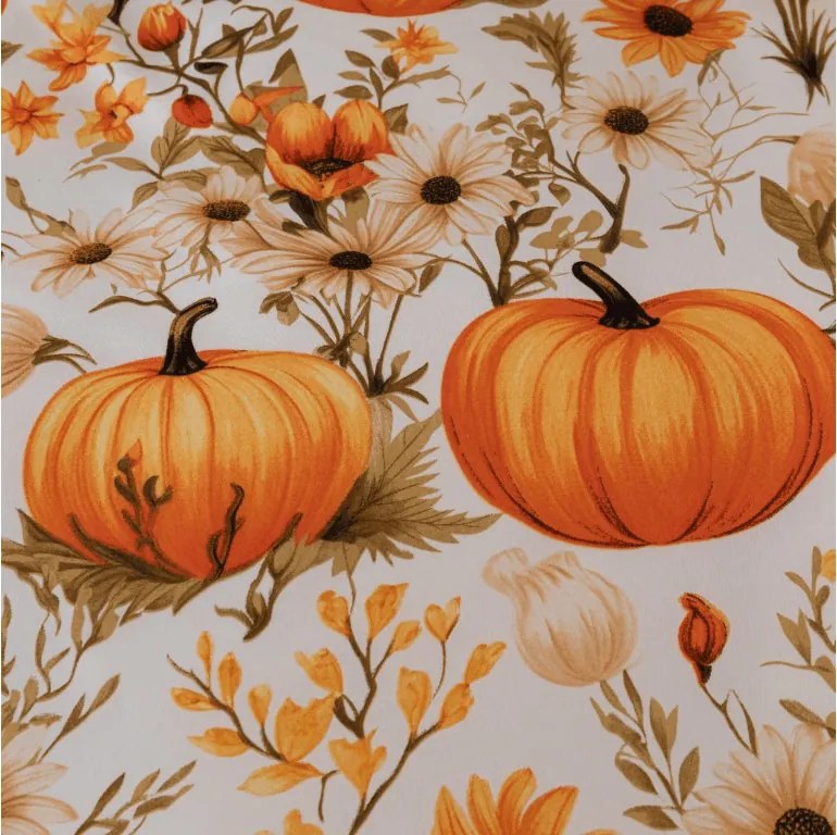 Lenjerie de pat din microfibra FLOWERS AND PUMPKINS portocaliu Dimensiune lenjerie de pat: 2 buc 70 x 90 cm | 200 x 220 cm