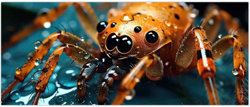 Tablou - Detaliu de păianjen (120x50 cm)