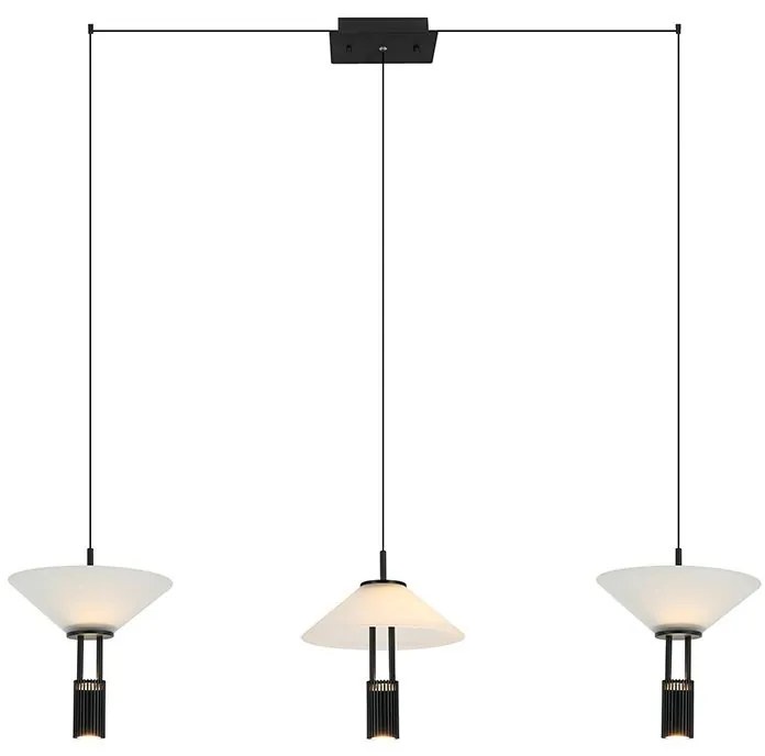 Lustra LED suspendata design modern decorativ Newy 3L negru