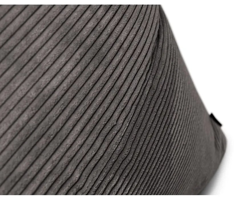 Fotoliu bean bag negru cu tapițerie din catifea reiată Razz – SLOWDOWN