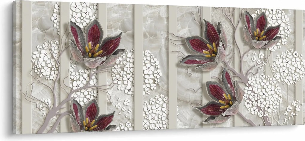Tablou - Flori decorative (120x50 cm)