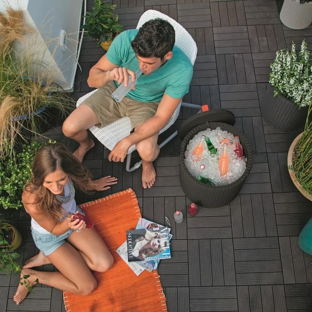 Keter măsuță de depozitare Cool Stool 39 l, maro