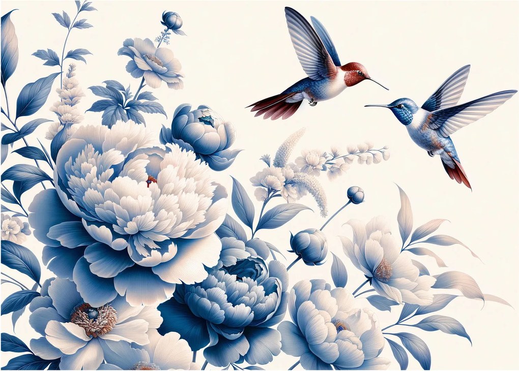 Tablou - Colibri deasupra florii (70x50 cm)